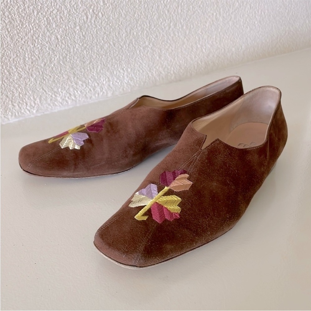 FENDI flats shoes mules size 7.5 - Picture 2 of 8